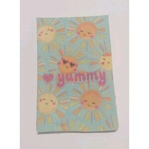 Handmade Happy Sun Kitchen Tea Towel Cotton Hand Stitching Yummy Gift 16" x 20"